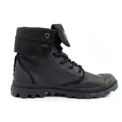 Palladium Women's Baggy Coated High Top Sneakers Fashionable Black