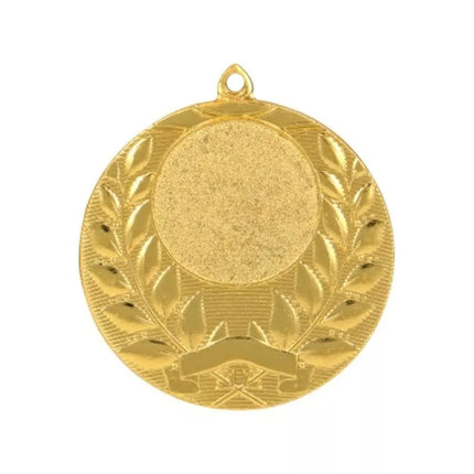 Gold medal with space for a 25 mm emblem - steel medal