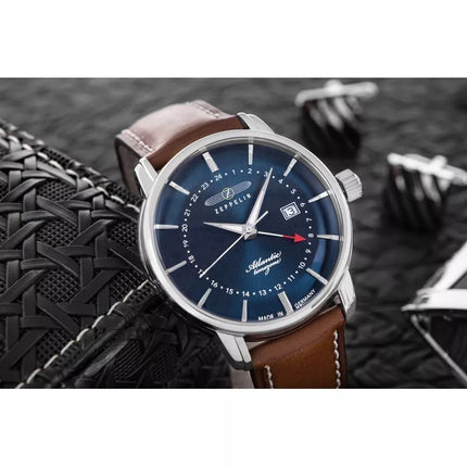 Vyriškas laikrodis ZEPPELIN Atlantic Timezone 8442-3 + DĖŽUTĖ