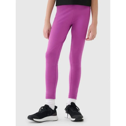 Girls' knitted leggings 4F 4FJWMM00TTIGF178-51S