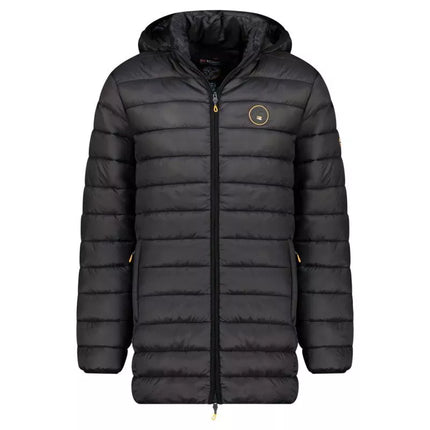 Geographical Norway men's jacket AMIGOMAP LONG HOOD DB BLACK MEN 233 BLACK (WZ5085H/GN-NOIR)