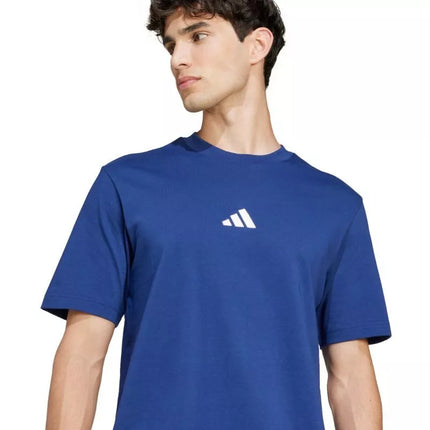 Vyriški Adidas Essentials marškinėliai su mažu logotipu, mėlyni JF1093