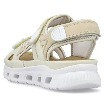 Rieker W RKR691 patogūs velcro sandalai smėlio spalvos