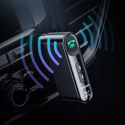 Baseus BSBA-02 (Tarptautinis leidimas) Bluetooth AUX siųstuvas - juodas