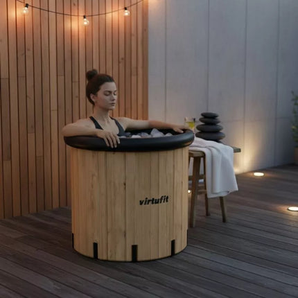 VIRTUFIT LEDO VONIA XXL - 375 LITRŲ - MEDIENOS IMITACIJA - SU PRIEDAIS
