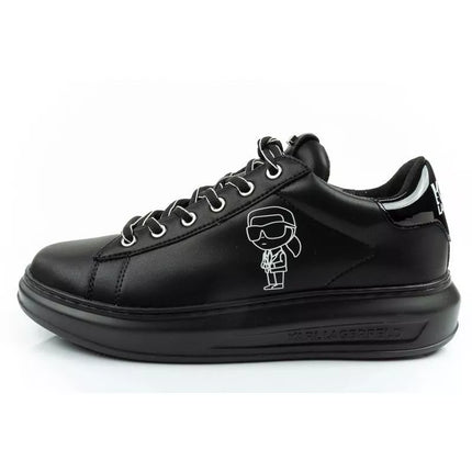 Karl Lagerfeld men's shoes sneakers Kapri natural leather black