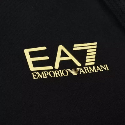 EA7 Emporio Armani Futer įprasto kirpimo džemperis su gobtuvu Juodas - 8NPM32PJVRZ