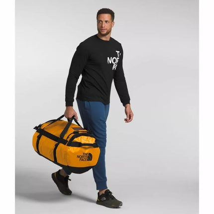 The North Face Base Camp Duffel L Sports Bag 95L Polyester Black, Yellow