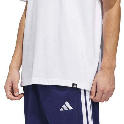 Vyrų adidas „Summer Heat“ grafinio dizaino marškinėliai balti JZ7545