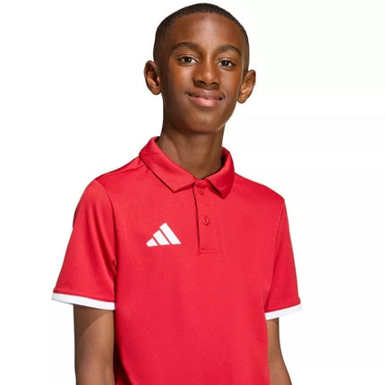 adidas Entrada 26 vaikiški raudoni Polo marškinėliai JZ6626