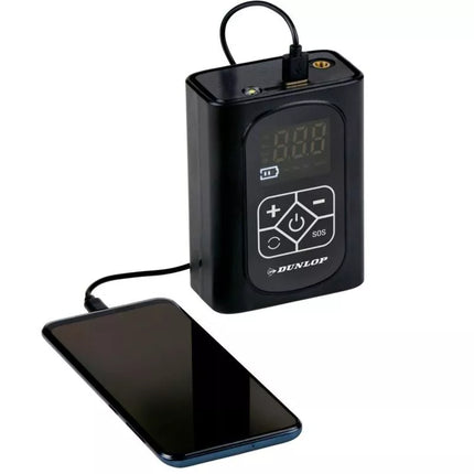 DUNLOP Skaitmeninis automobilinis kompresorius 150 PSI su Powerbank funkcija