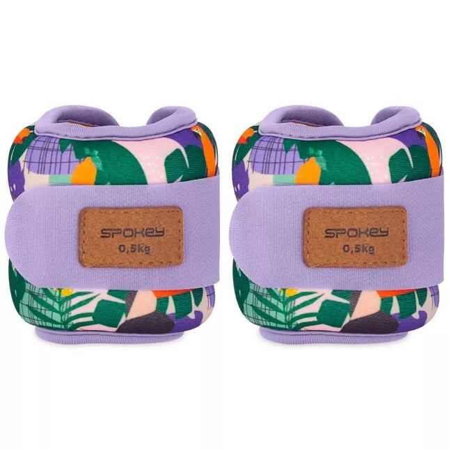 Spokey HOME JUNGLE kulkšnių ir riešo svoriai 2x 0,5 kg