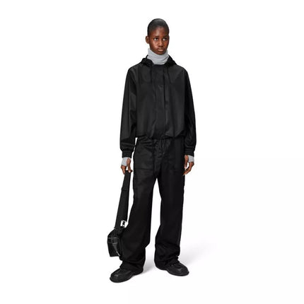 Rains Women's Rain Jacket STRING W JACKET W3 18040 84 BLACK GRAIN