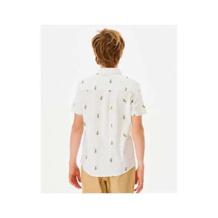 RIP CURL Hula Breach marškiniai berniukams, balti