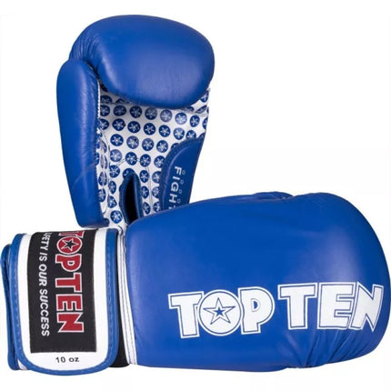 TOP TEN "FIGHT" RTT-2 Boxing Gloves 10 oz (WAKO APPROVED)