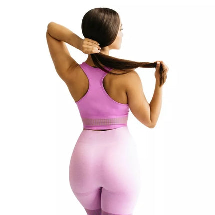 GymHero Stripes Bra BRA-MAUVE Purple L