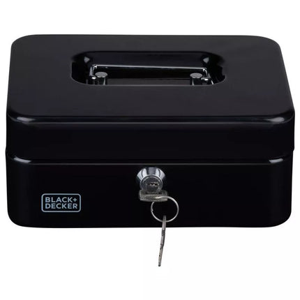 Metalinė dėtuvė pinigams ir dokumentams 20x8,5x16 cm juoda + DECKER