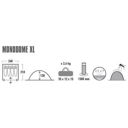 Monodome 4 palapinė High Peak 10312