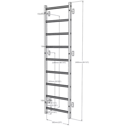 GYMNASTIC WOODEN AND METAL BENCHK 700W