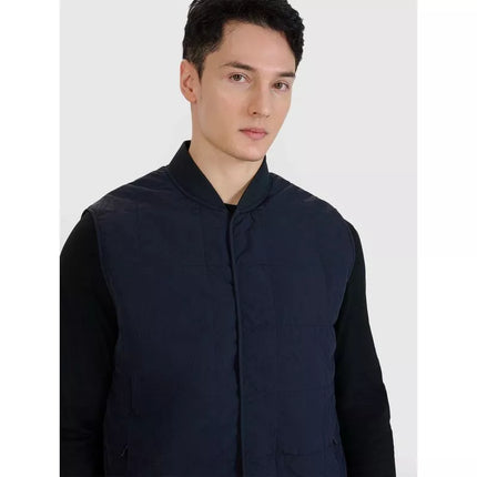 Men's sleeveless vest with stand-up collar 4F 4FWSS25TVJAM210-20S