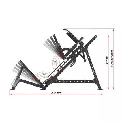 HMS LP3175 Semi Commercial Leg Crane (17-51-006) Gray, Black