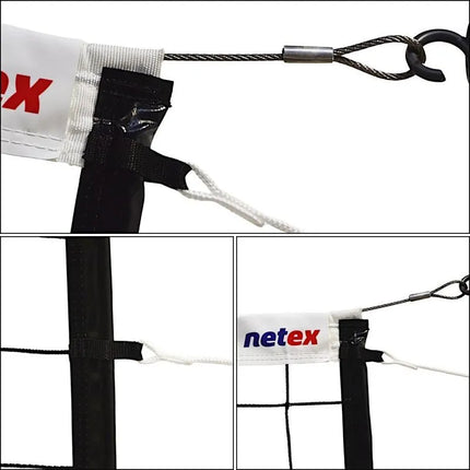 PROFESSIONAL VOLLEYBALL NET WITH ANTENNAS BLACK IV mlw NETEX
