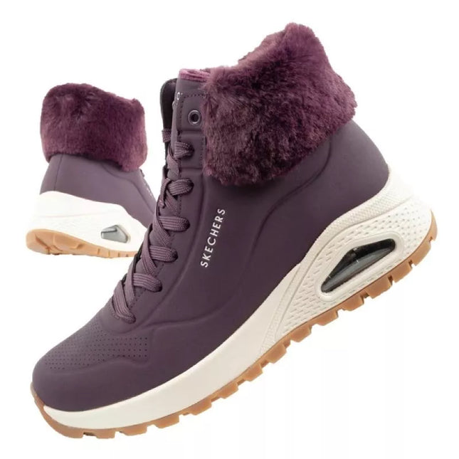 Skechers Uno Rugged moteriški izoliuoti žieminiai batai, violetiniai