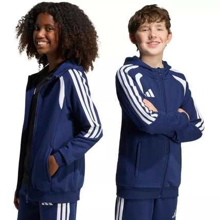 adidas Tiro 26 League sportinis džemperis su užtrauktuku vaikams, tamsiai mėlynas KF3322