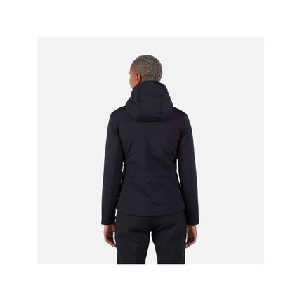 Juoda sutirštinto pašiltinimo striukė su gobtuvu W Opside Hoodie Rossignol