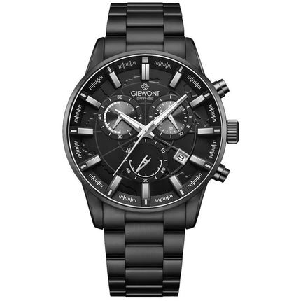 Vyriškas laikrodis Giewont Chronograph Safyrinis Juodas GW4580-B1