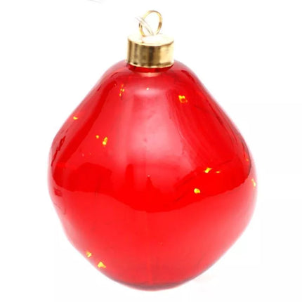 GLASS BALL MATRIX DROP LED 10CM RED