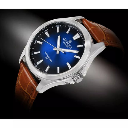 Giewont Elegance Sapphire Brown Blue Men's Watch GW5160-A7