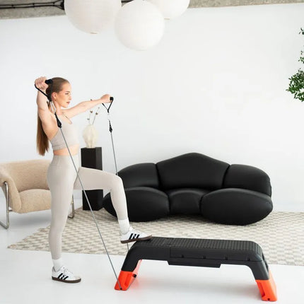 AS009 PRO AEROBIC STEP ADJUSTABLE WITH BENCH FUNCTION COMMERCIAL HMS