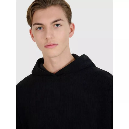 Men's sweatshirt with hood, open, 4F 4FRSS25TSWSM2181-20S