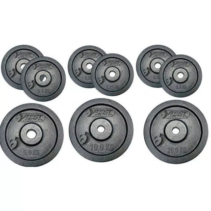 BLACK CAST IRON WEIGHT 10 KG BEST SPORTING diameter 30mm