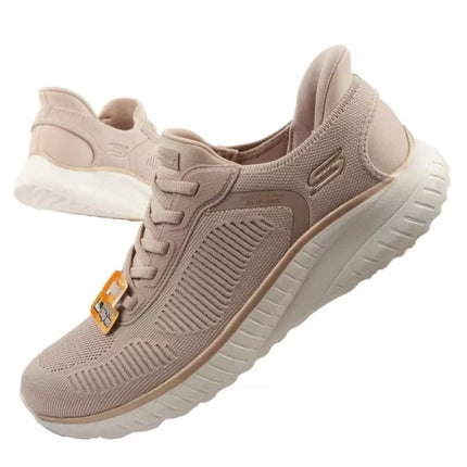 Skechers Bobs Squad Chaos SLIP-INS moteriški sportbačiai smėlio spalvos