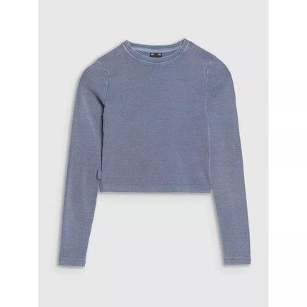 Longsleeve slim crop top plain girls 4F 4FJWSS25TLONF430-32S