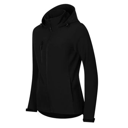 Moterims skirta softshell striukė žygiams (juoda)