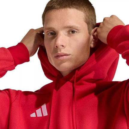 Vyriškas adidas Entrada 26 gobtuvinis džemperis raudonas JZ6576
