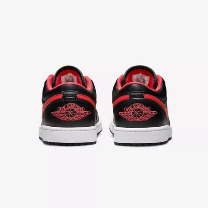 Air Jordan 1 LOW Black/Fire Red/White sports shoes - 553558-063