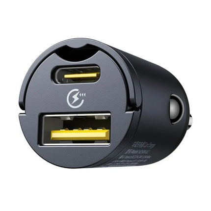 Baseus Tiny Star 30W USB-A USB-C Car Charger - Black