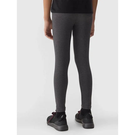 Girls' elastic cotton leggings 4F Junior