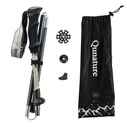 Qunature Nordic vaikščiojimo ir trekingo lazda, aliumininė, 110 - 130 cm, 1 vnt. - Ruda