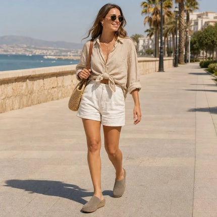 Filippo DK7567 Taupe Leather Wedge Sandals