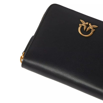 PINKO WOMEN'S LEATHER WALLET TAYLOR ZIP AROUND