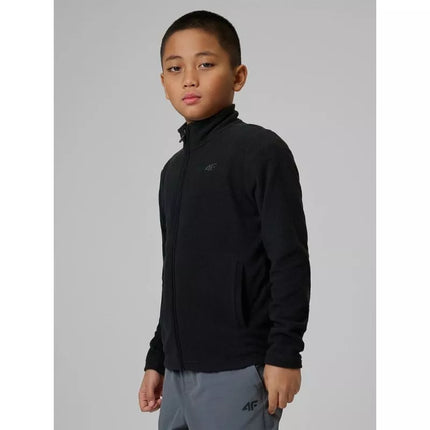 Regular fleece without hood for boys 4F 4FJRSS26TFLEM508-20S
