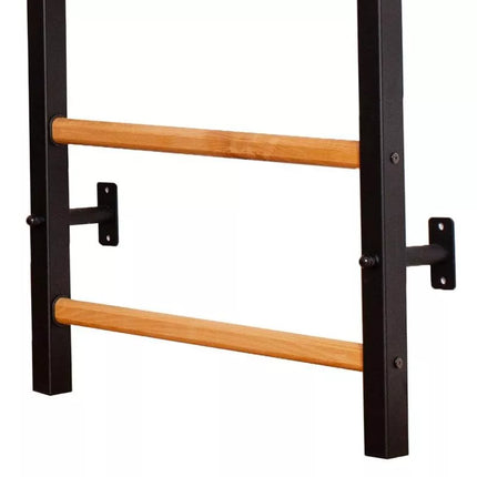 GYMNASTIC WOODEN AND METAL WALL BAR WITH METAL BAR AND ACCESSORIES FOR CHILDREN BENCHK 721B A076