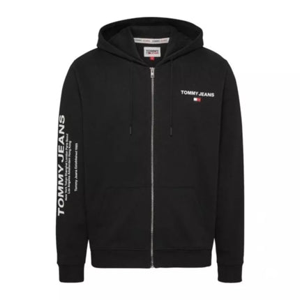 Tommy Hilfiger TJM reguliaraus kirpimo džemperis su užtrauktuku vyriškas juodas - DM0DM17783-BDS