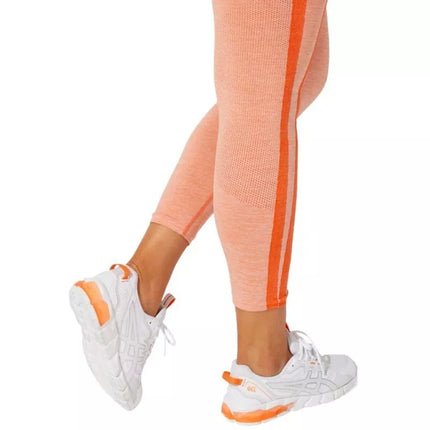 Asics Moteriškos trumpintos logotipinės besiūlės tamprės W kelnės 2032B789-800