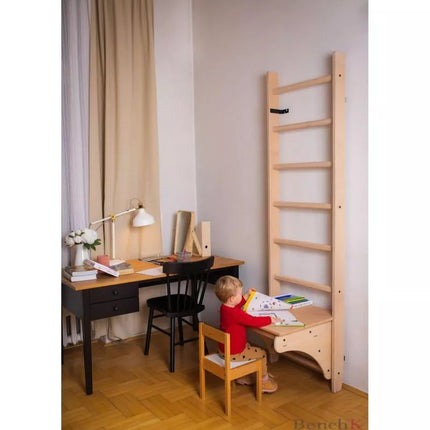 WOODEN PULL-UP LADDER WITH DESK BENCHK 112